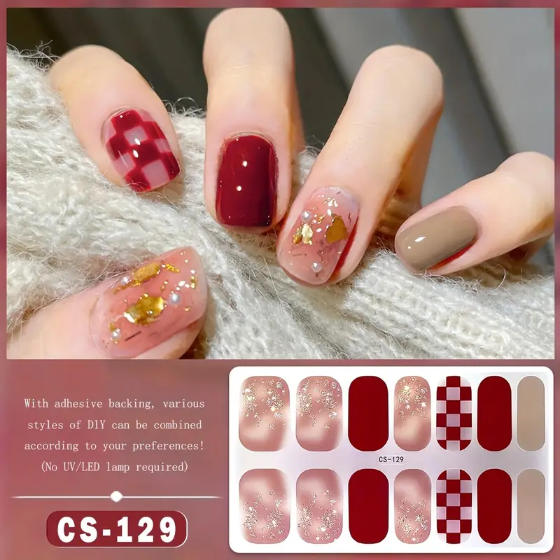 Cute Gel Nail Stickers Self-adhesive 129