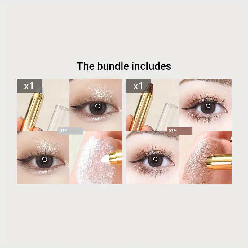 Double-Sided Eyeshadow Stick - Highlighter 01 & 03