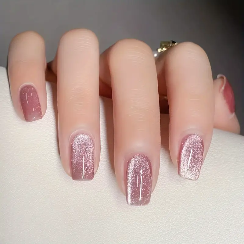 24 Kattøyedesigndekor, Glitter Falsk Negler