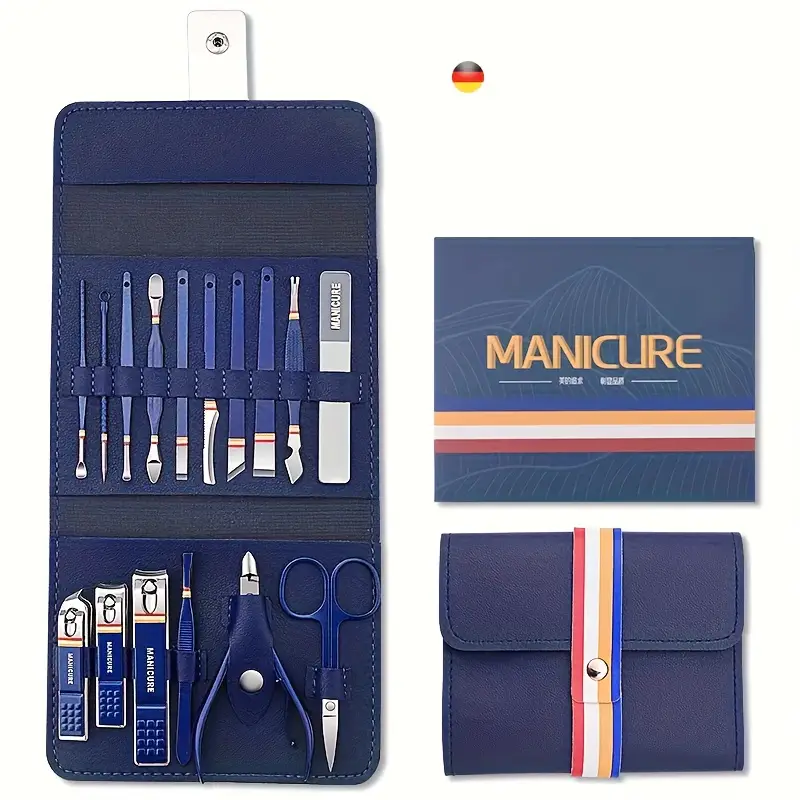 Manikyrsett 16 deler med etui