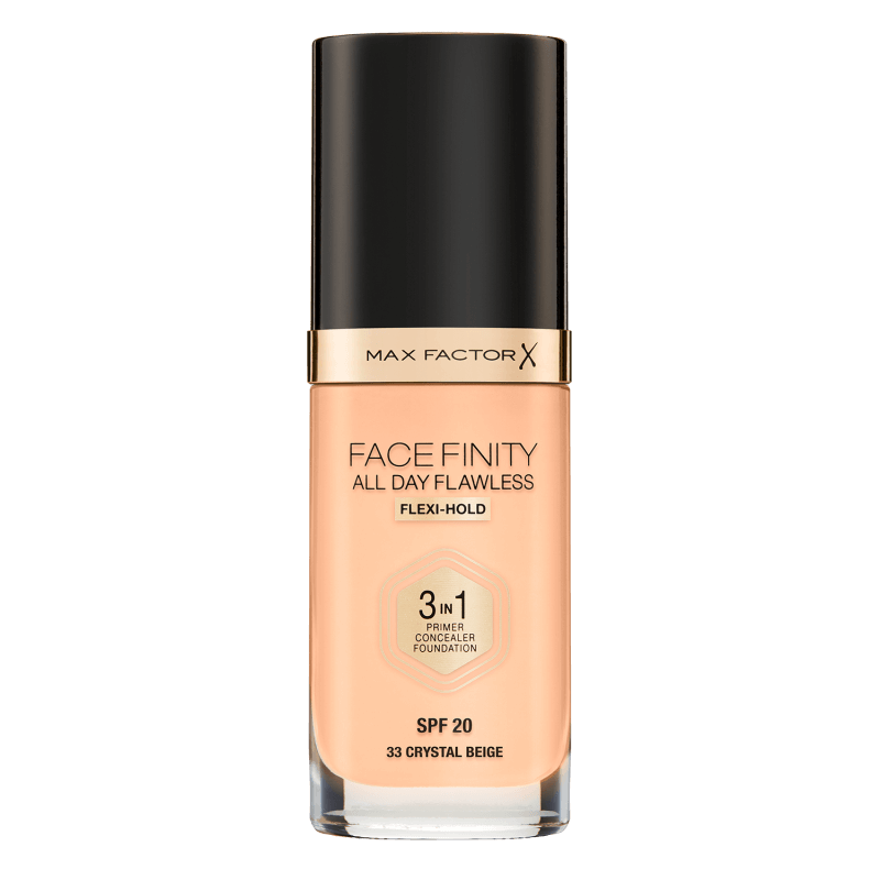 Max Factor Facefinity 3-in-1 All Day Flawless Foundation W33 Crystal Beige