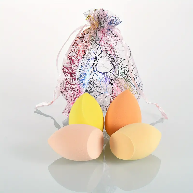 4 stk Soft Foundation Blending Beauty Sponge Gul