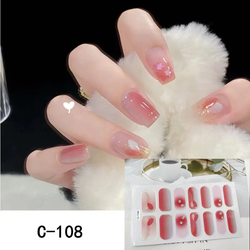 14pcs 3D Nail Strips c108