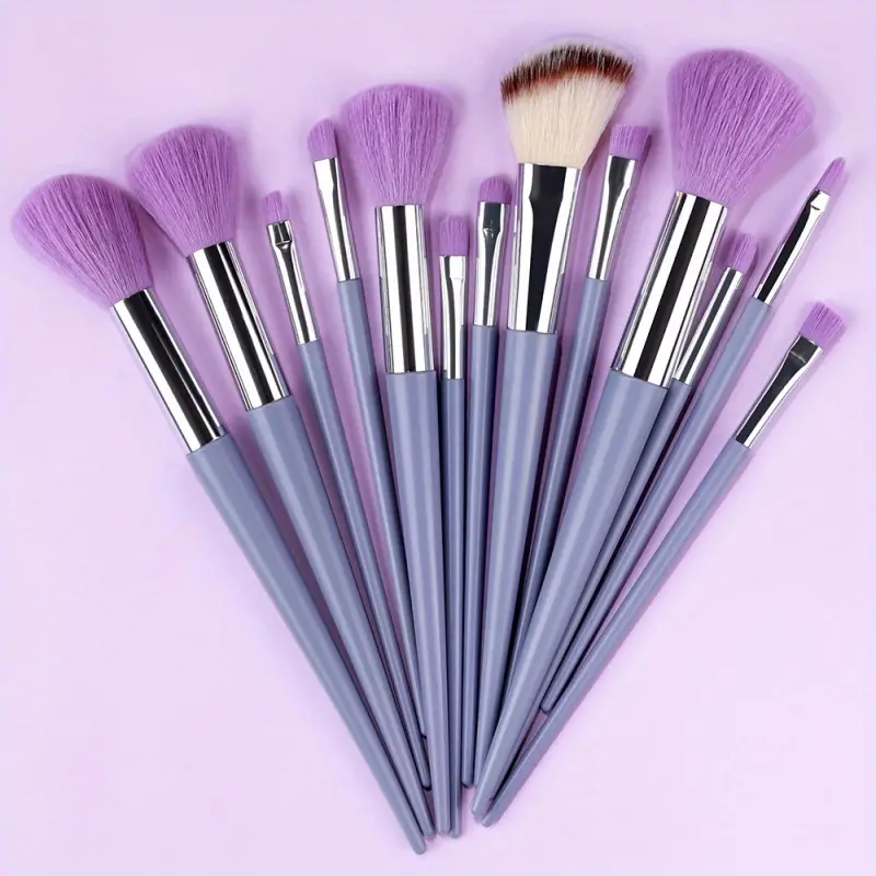 13 Stk Makeup Børster Sett Lilla