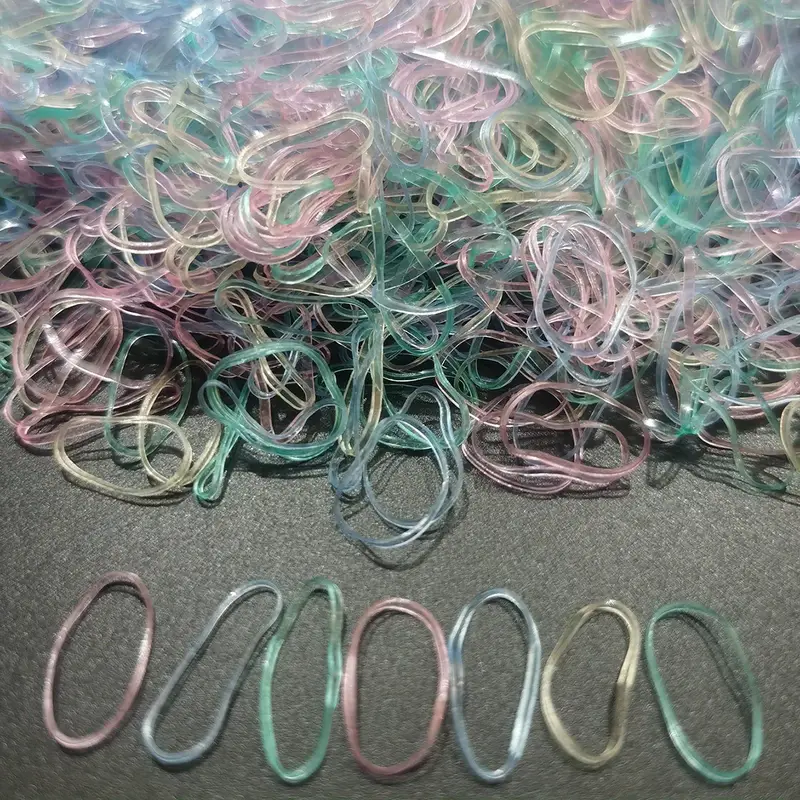 1000 mini gummibånd myke elastiske bånd for barnehår, fletninger hår