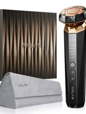 ANLAN Multifunction Skincare Device Pro 18K Gold Face Radio Frequency With Hot Cold EMS Facial Lifting Beauty Skin Care Massager