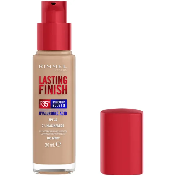 Rimmel London Lasting Finish Hydration Boost Spf20 100 - Ivory 30ml