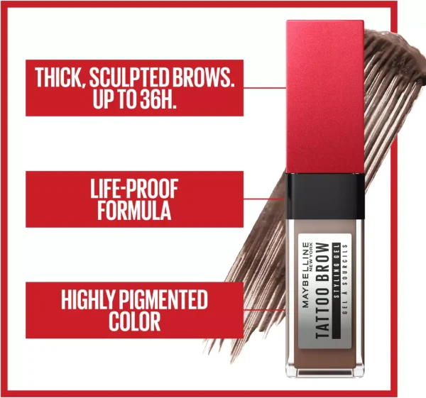 Maybelline Tattoo Brow Eyebrow Gel 257 Medium Brown